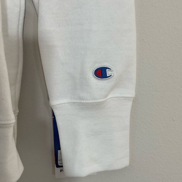 Champion Power Blend Fleece Sweatshirt Women’s White Size Large - Picture 5 of 11